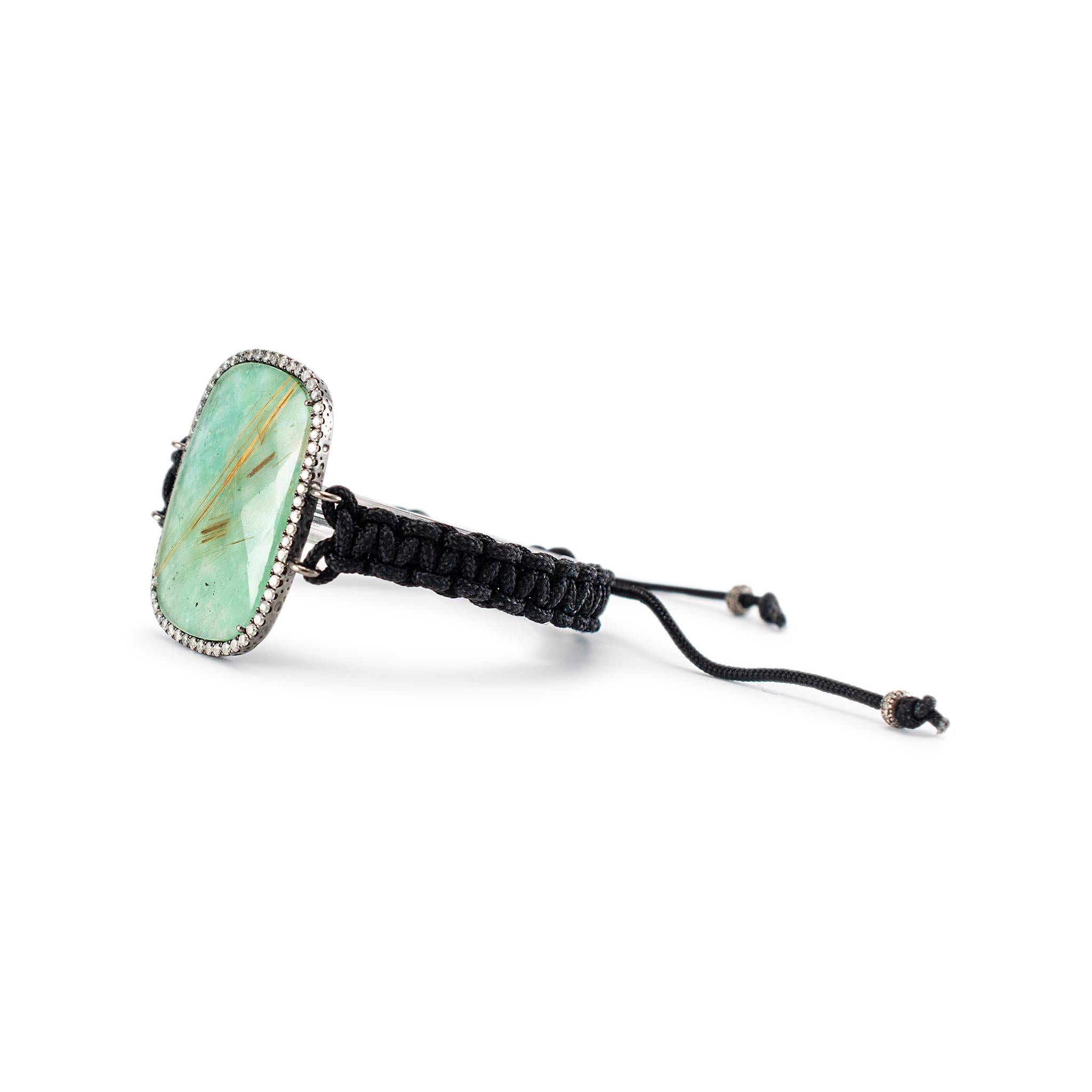 Gender: Ladies

Metal Type: 925 Sterling Silver

Rope Width Measurement: 8.00 mm

Weight: 15.35 grams

Ladies 925 Sterling Silver amazonite vintage bracelet. The metal was tested and determined to be 925 (STERLING) silver. Engraved with