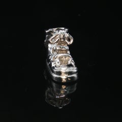 Vintage 925 Sterling Silver 3D Boot Charm Personalized 6g