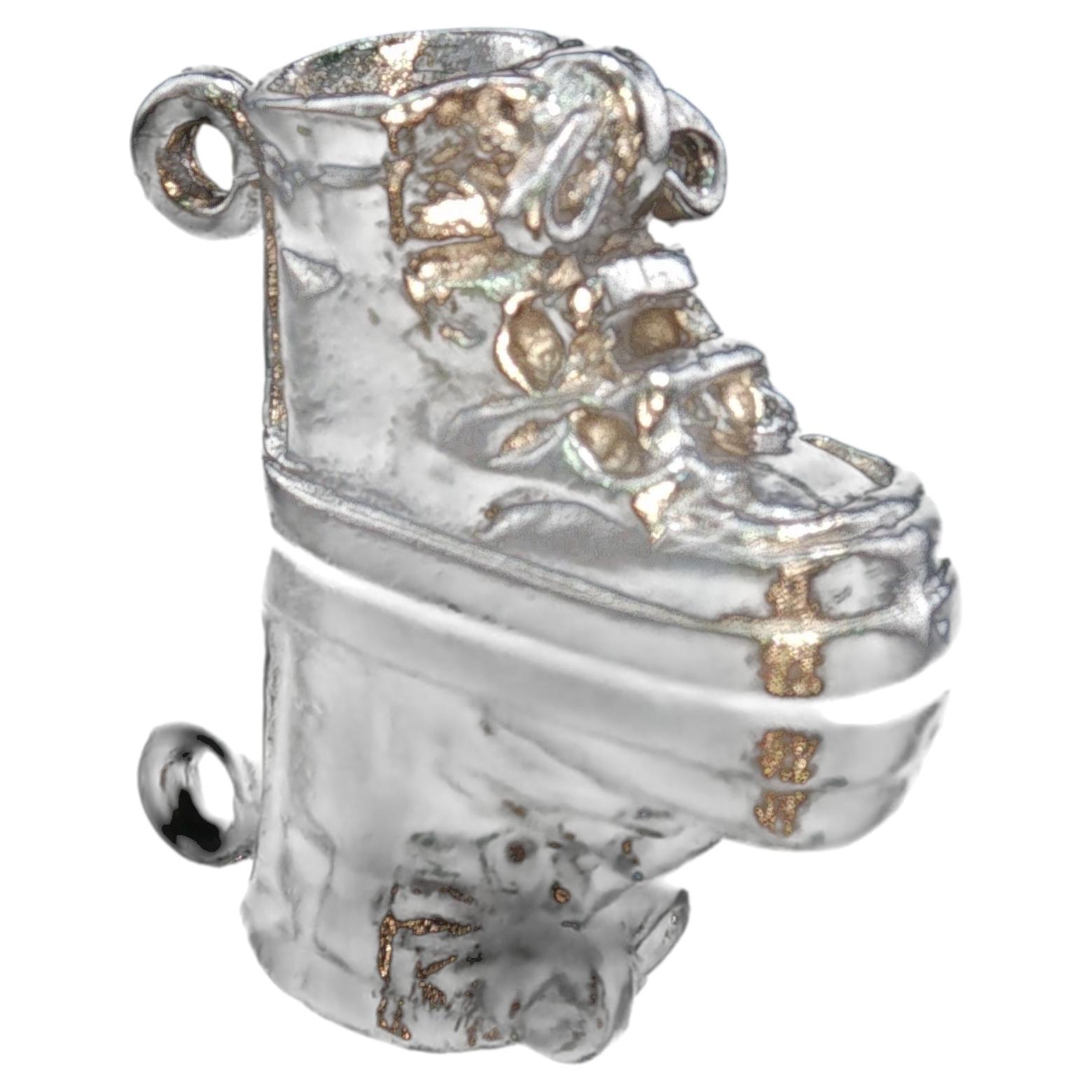 Vintage 925 Sterling Silver 3D Boot Charm Personalized 6g For Sale