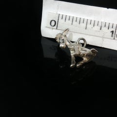 Vintage 925 Sterling Silver 3D Sitting Donkey Burro Charm Pendant 3.2g