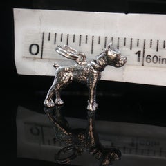 Vintage 925 Sterling Silver Articulated Terrier Dog Charm Moving Head 2.5g