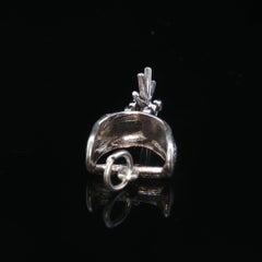 Vintage 925 Sterling Silver Cowboy Spur Charm Movable Rowel 2.2g