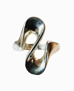Vintage 925 Sterling Silver MCM Georg Jensen 221 Designer Ring
