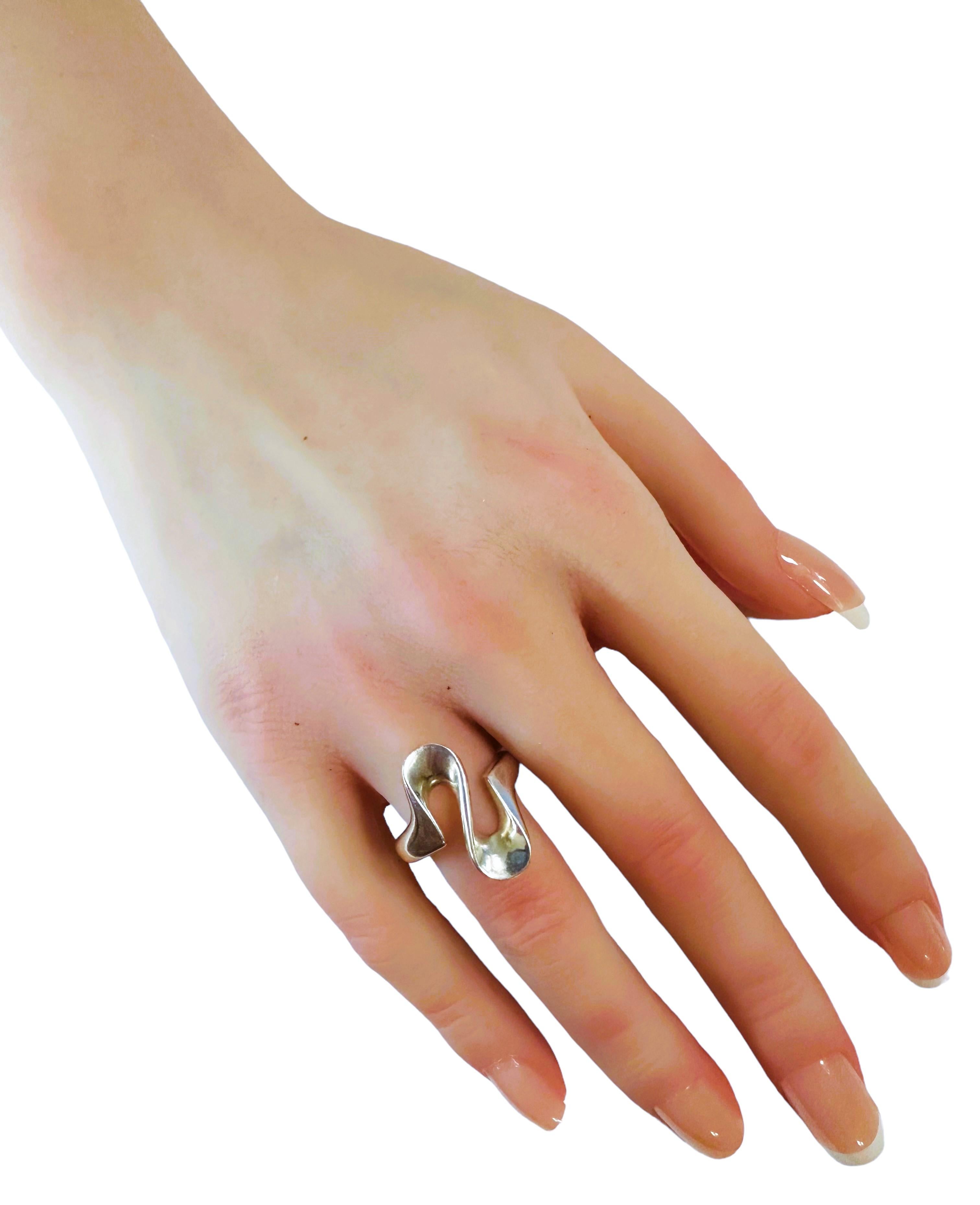 Vintage 925 Sterling Silver MCM Georg Jensen 221 Designer Ring 1