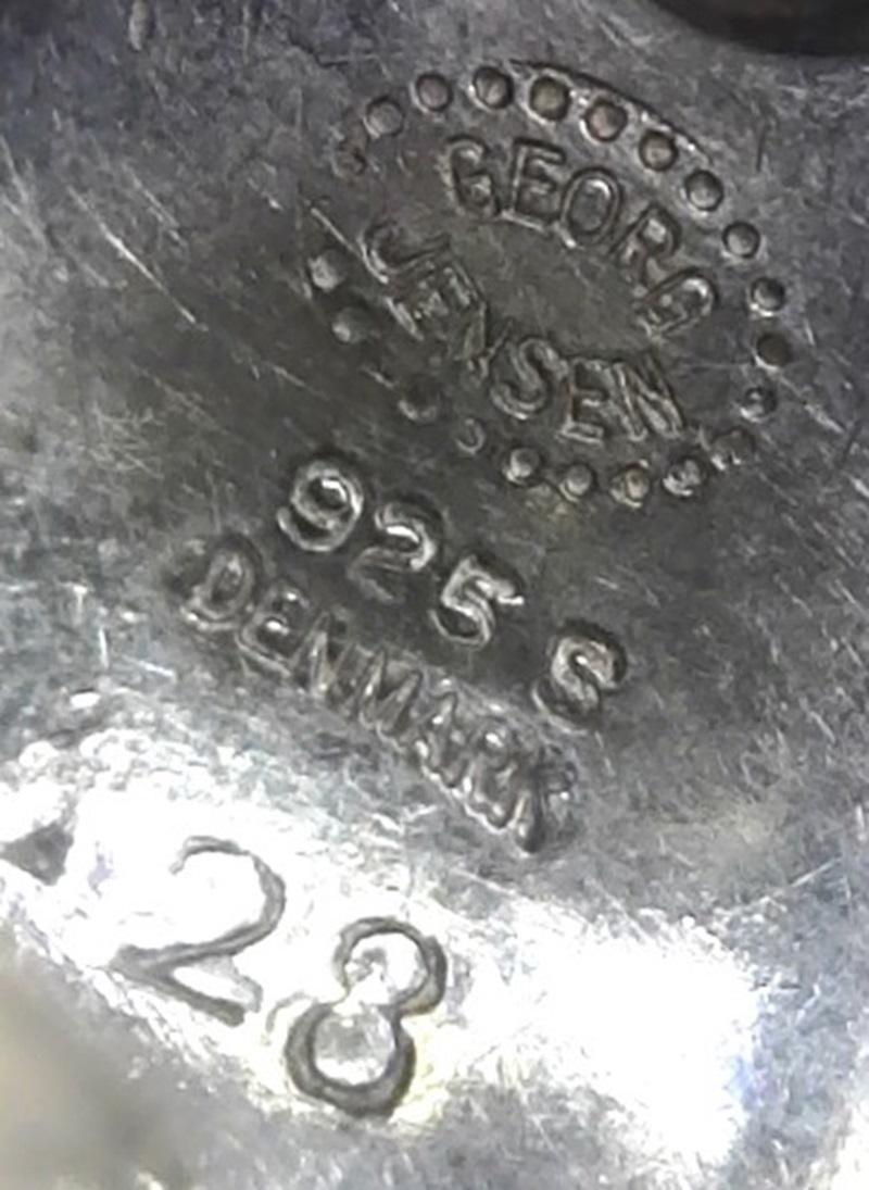 Vintage 925 Sterlingsilber MCM Georg Jensen 23 Designer-Ohrringe, Vintage 4