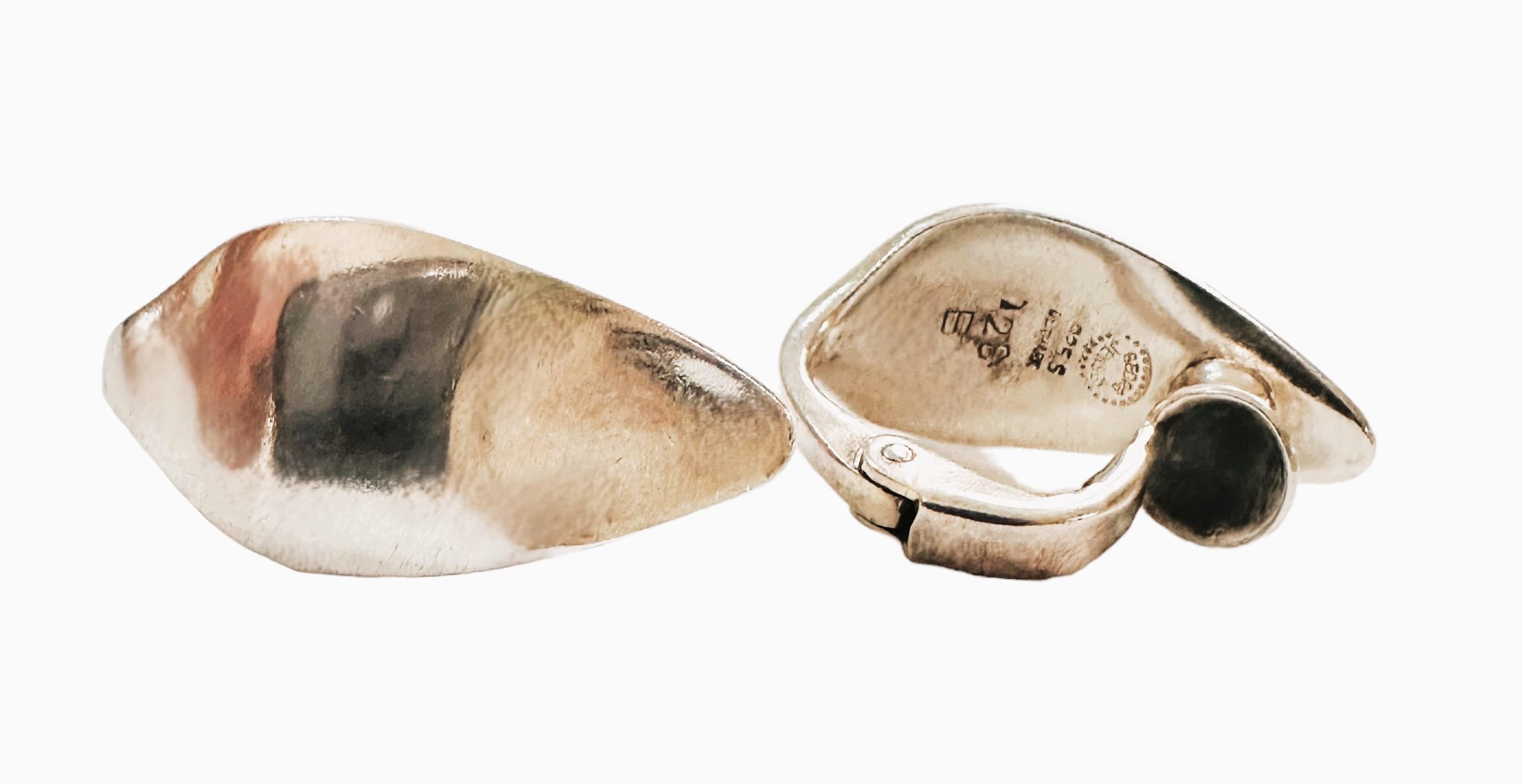 Vintage 925 Sterlingsilber MCM Georg Jensen 23 Designer-Ohrringe, Vintage 2