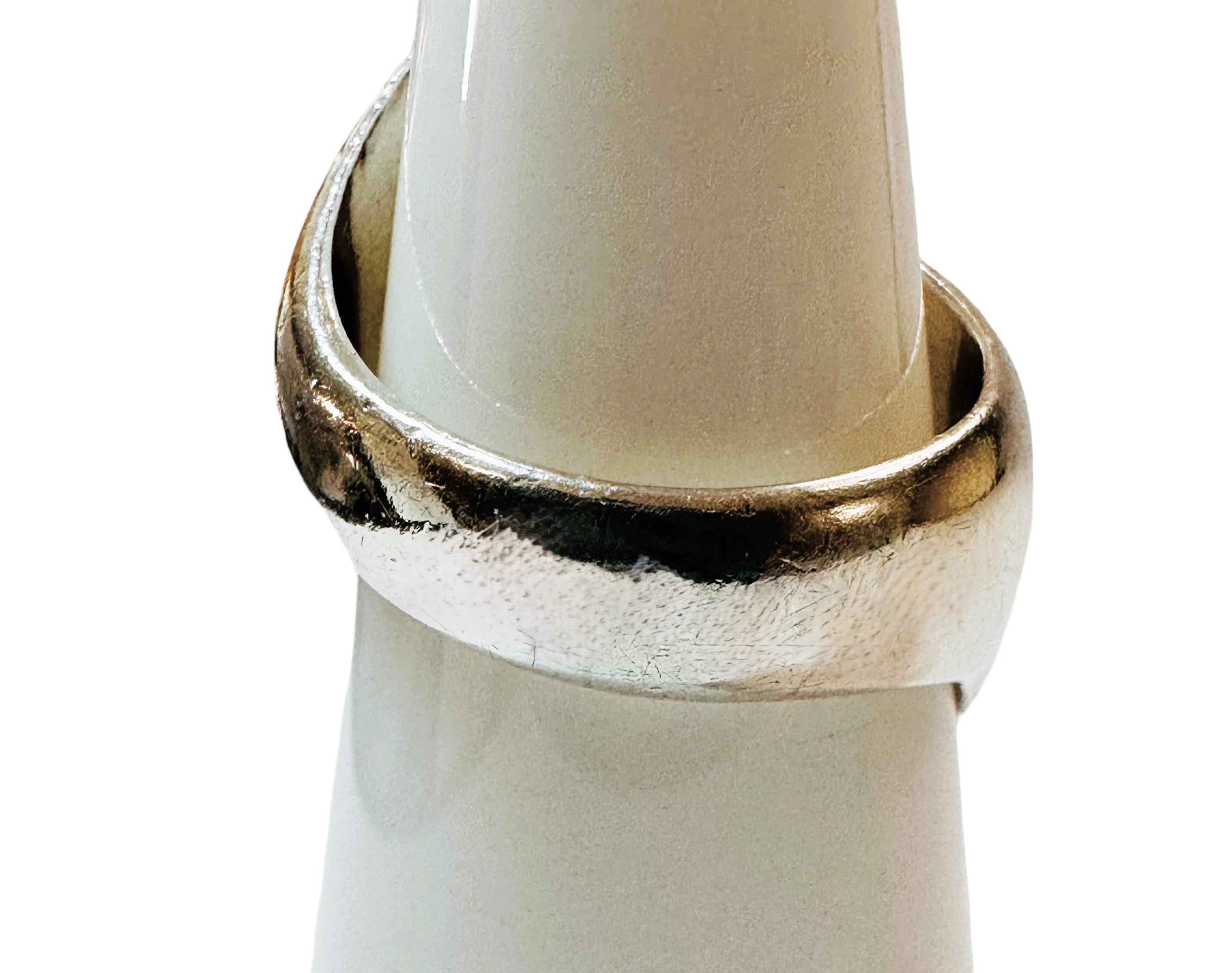 Vintage 925 Sterling Silver MCM Georg Jensen 91 Designer Ring Bon état à Eagan, MN