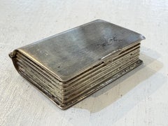Vintage 925 Sterling Silver Miniature Book Pocket Ashtray & Cigarette Rest