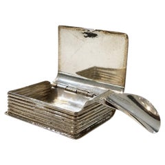 Vintage 925 Sterling Silver Miniature Book Pocket Ashtray & Cigarette Rest