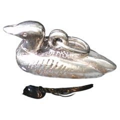 Vintage 925 Sterling Silver Minnesota Loon Bird Charm Pendant 3g