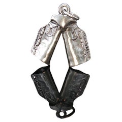 Vintage 925 Sterling Silver New Mexico Cowboy Chaps Western Charm 2.4g