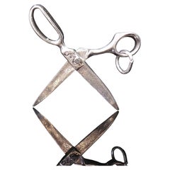 Breloque vintage en argent sterling 925 en forme de ciseaux, lames articulées, 1,5 g