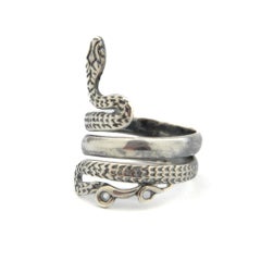 Vintage 925 Sterling Silver Snake Ring