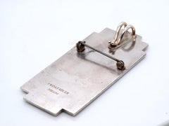 Vintage 925 Sterling Silver Vintage Frida Endler Enamel Brooch Pin Pendant Large