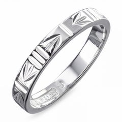 Vintage 950 Platinum Engraved Pattern Band