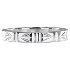 Vintage 950 Platinum Engraved Pattern Band
