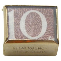 Vintage 9ct Gold 10 Shilling Emergency Charm Fob c1960s 375 Purity Heavy 2.4g