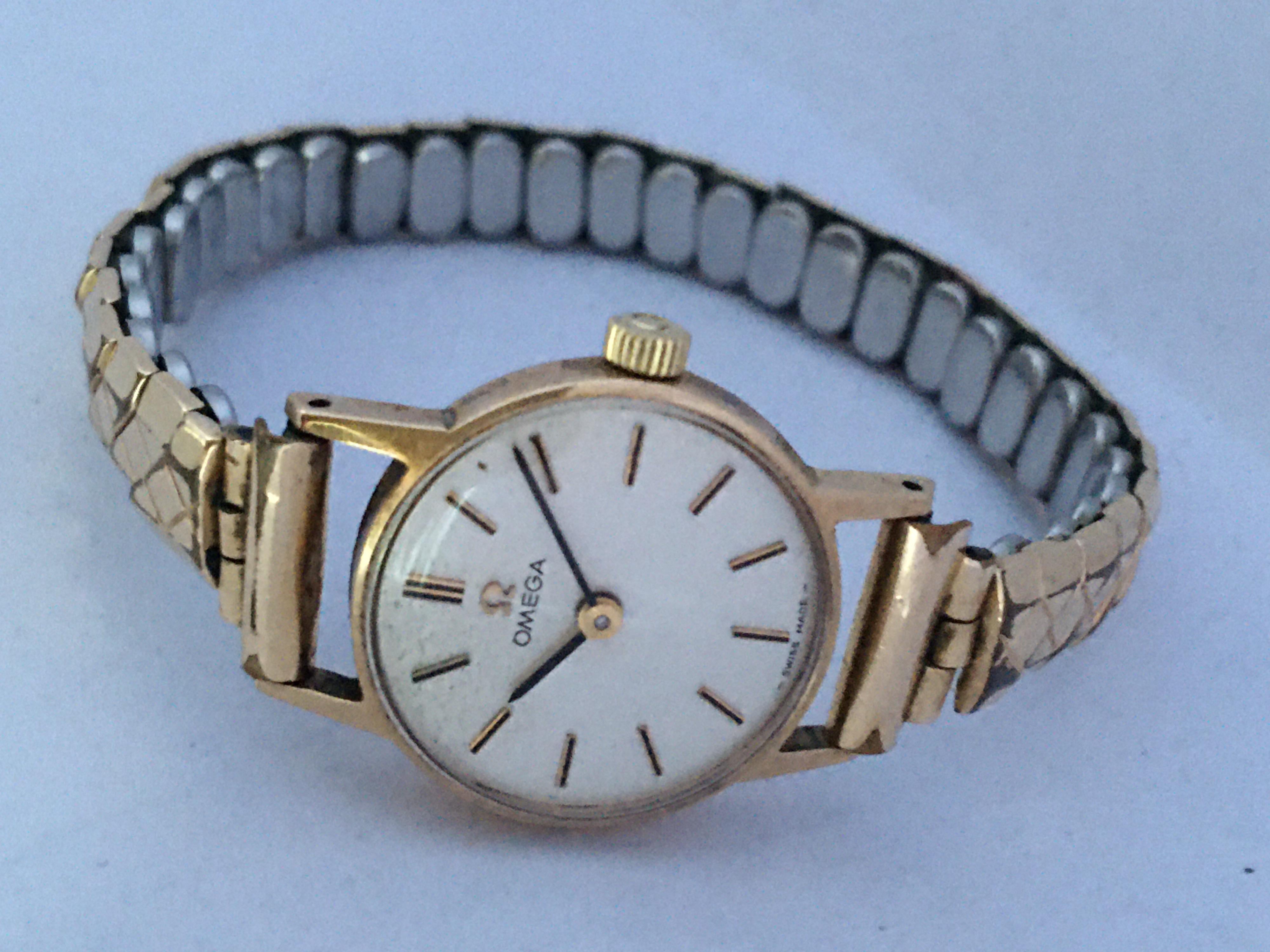 Vintage 9 Carat Gold 1960s Omega Ladies Mechanical Wristwatch 4