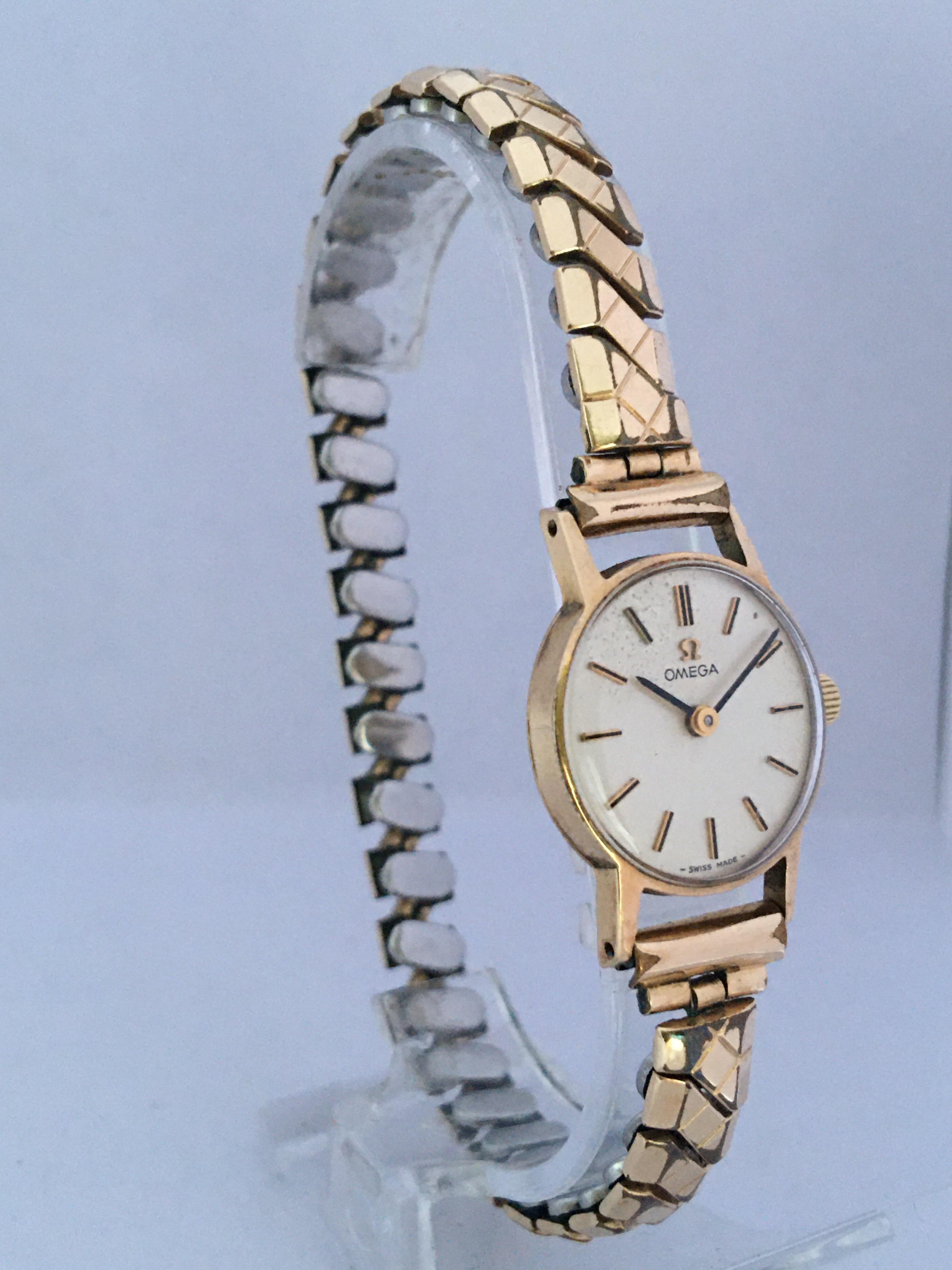 Vintage 9 Carat Gold 1960s Omega Ladies Mechanical Wristwatch 5