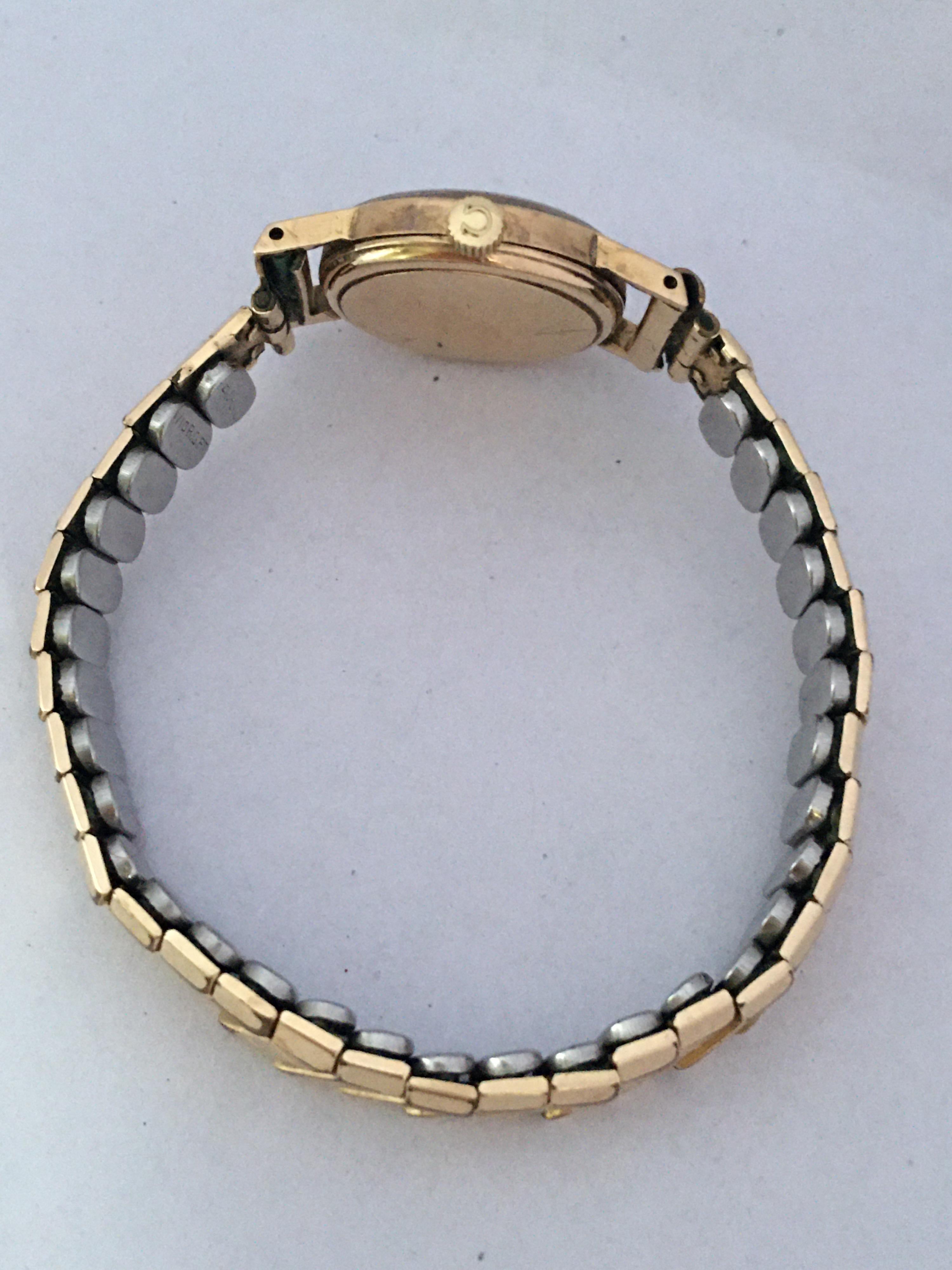 Vintage 9 Carat Gold 1960s Omega Ladies Mechanical Wristwatch 1