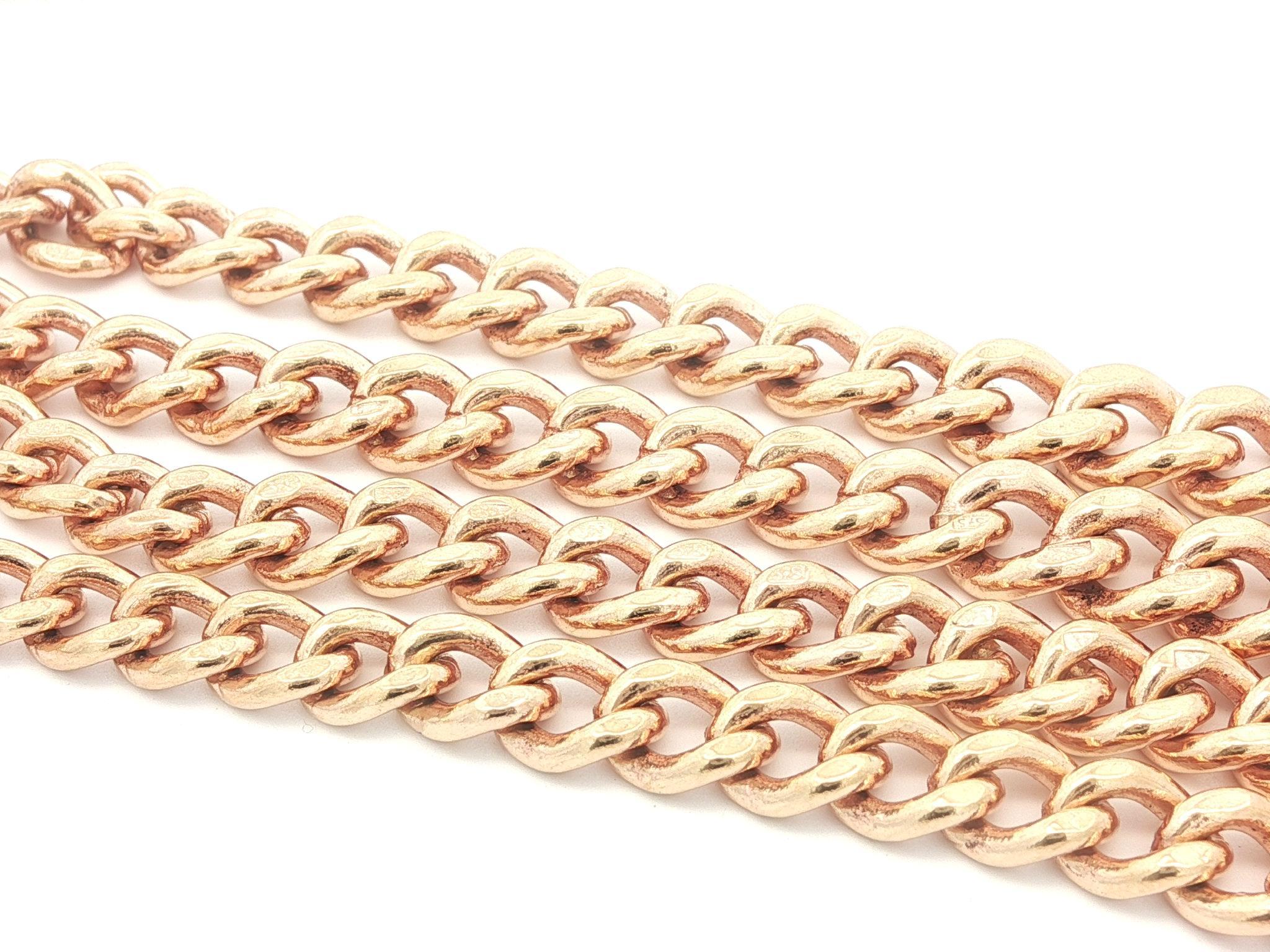 Material: Oro amarillo macizo de 9 ct (Cada eslabón estampado)
Peso: 44,89 gramos
Tipo de cadena: Cadena de eslabón de bordillo
Longitud de la cadena: 20 pulgadas (medida junto a la regla)
Ancho de la cadena: 5 mm (0,20