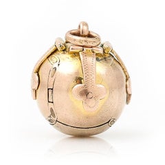 Vintage 9ct Gold and Silver Masonic Ball Fob Pendant Circa 1990