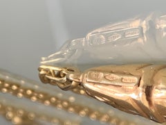 Vintage 9ct Gold Articulated Fish Pendant Necklace by UnoAErre, 1978