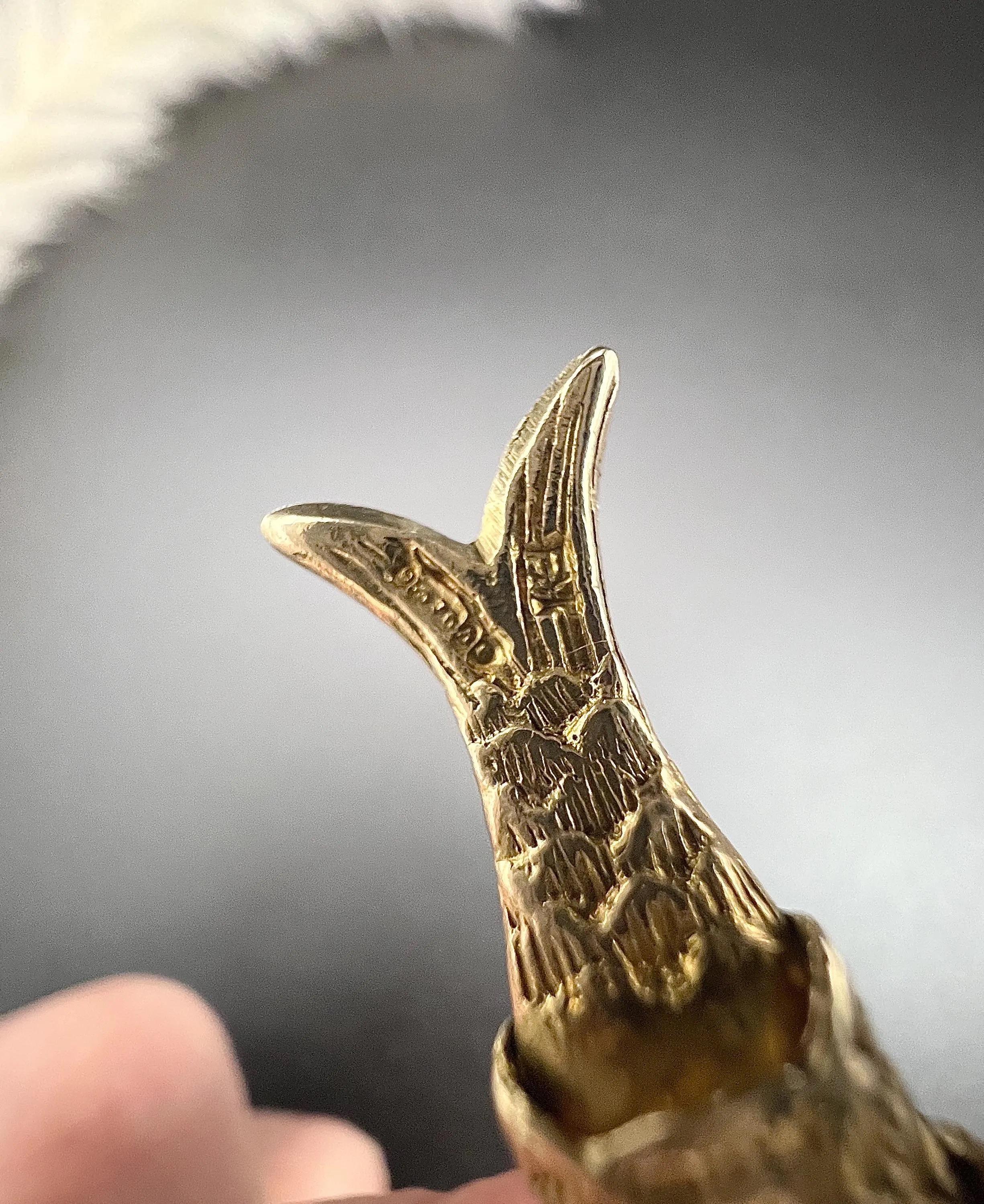 Vintage 9ct Gold, Articulated Lucky Fish Pendant Charm, Hallmarked London 1975 2