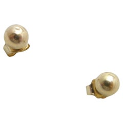 Vintage 9ct Gold Ball Stud Earrings 375 Purity VGC