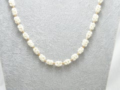 Vintage 9ct Gold Baroque Pearl Cluster Necklace Chain Choker 375 Purity 19 Inch