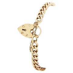 Kettenarmband aus 9 Karat Gold im Vintage-Stil, gestempelt 1988