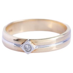Vintage 9ct Gold Diamond Ring With Illusion-Set Design
