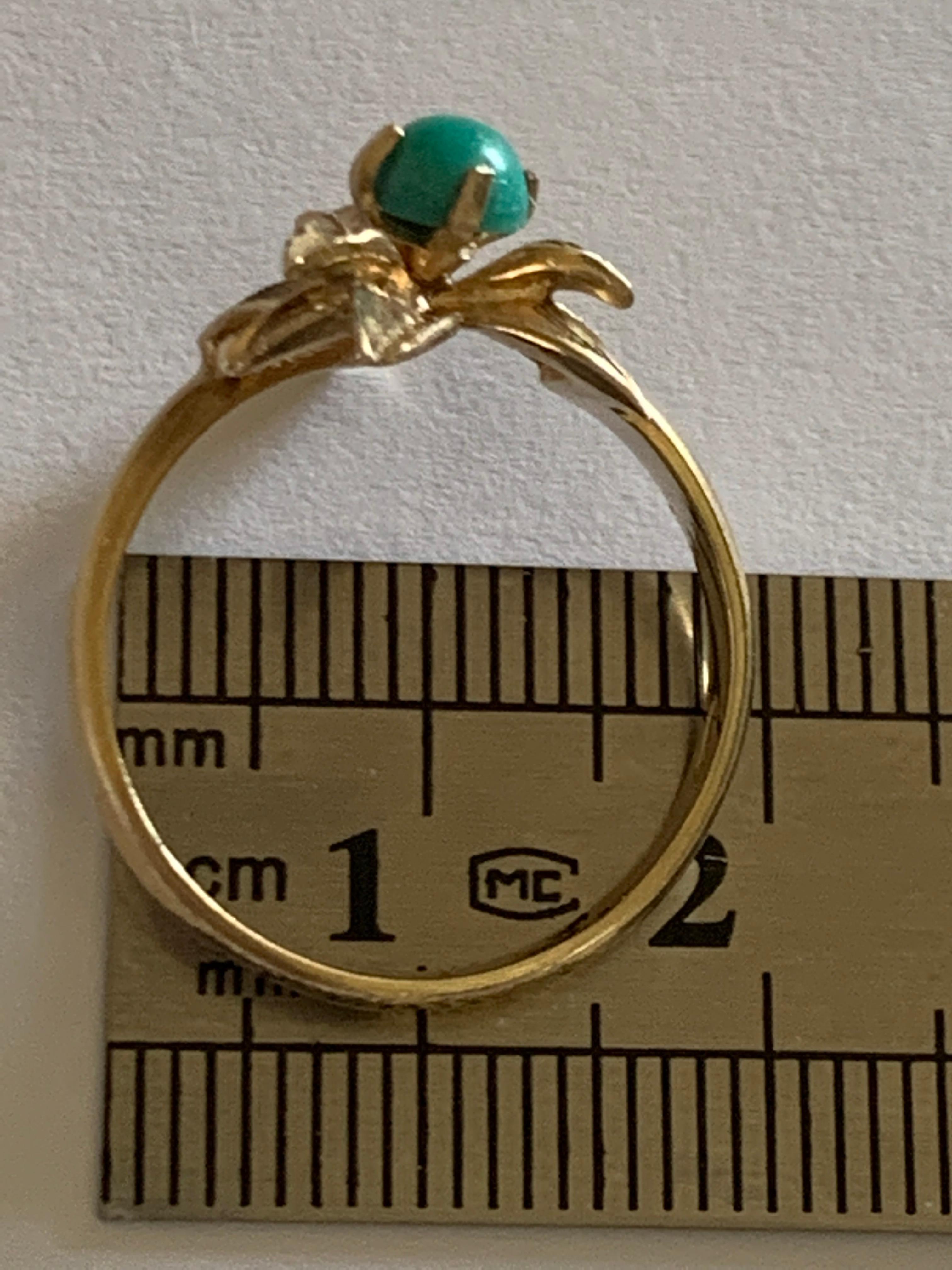 Vintage 9ct Gold Flower Ring Dated 1944 5