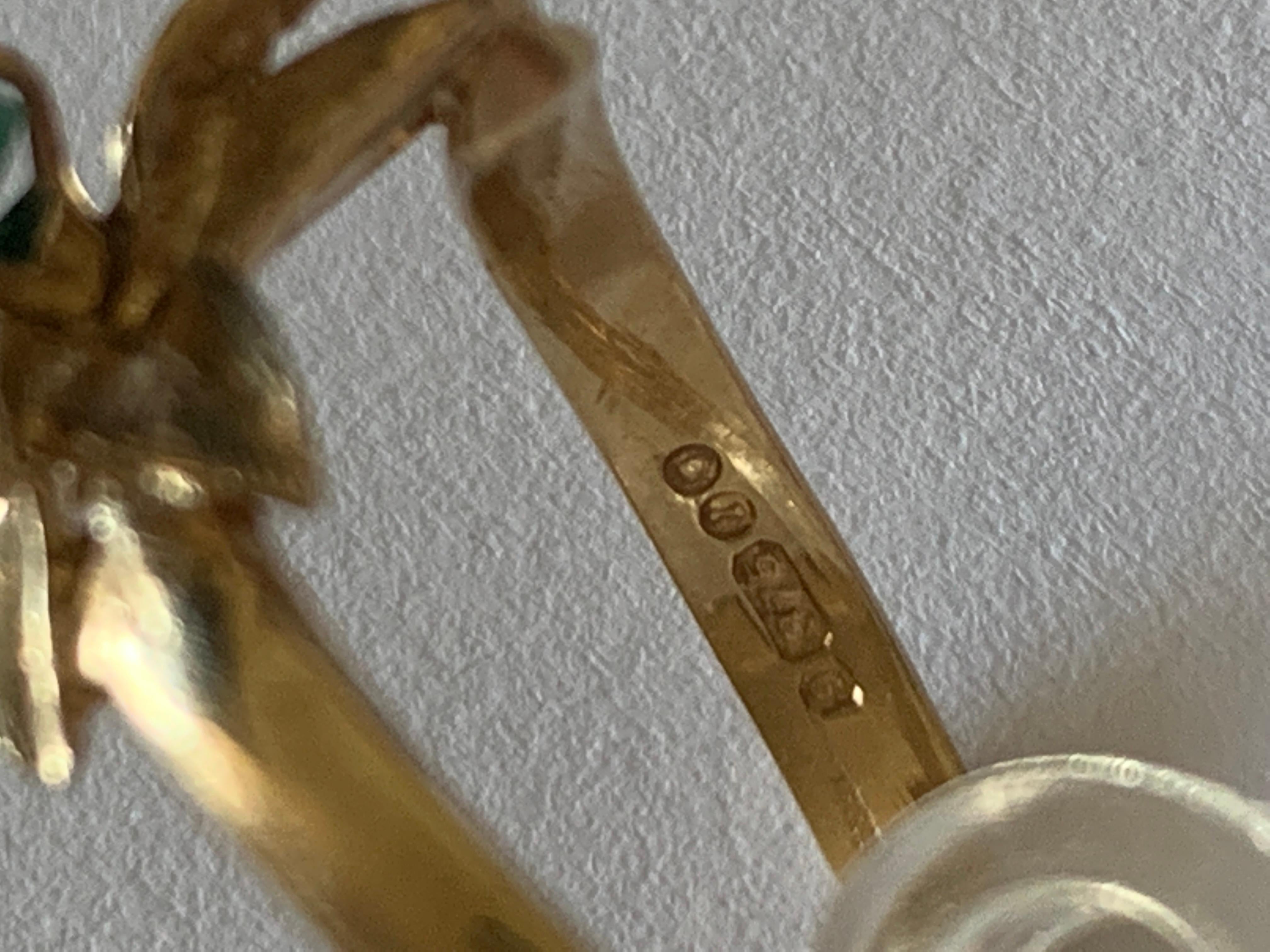 Vintage 9ct Gold Flower Ring Dated 1944 2
