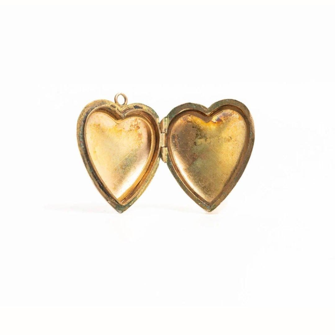 Vintage 9ct Gold Front and Back Heart Locket 1