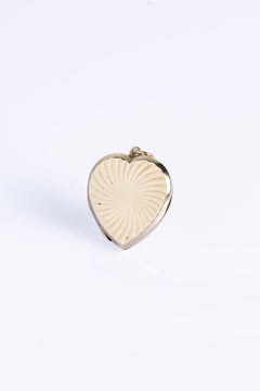 Vintage 9ct Gold Front And Back Sunburst Locket Pendant