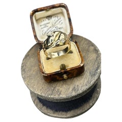 Vintage 9ct Gold, Hallmarked, Birmingham 1965, Double Headed Diamond Snake Ring