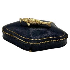 Vintage 9ct Gold, Hallmarked London 1972, Articulated Lucky Fish Pendant Charm