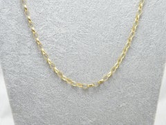 Vintage 9ct Gold Heavy Oval Belcher Necklace 20 Inch Chain 375 Purity 13.2g