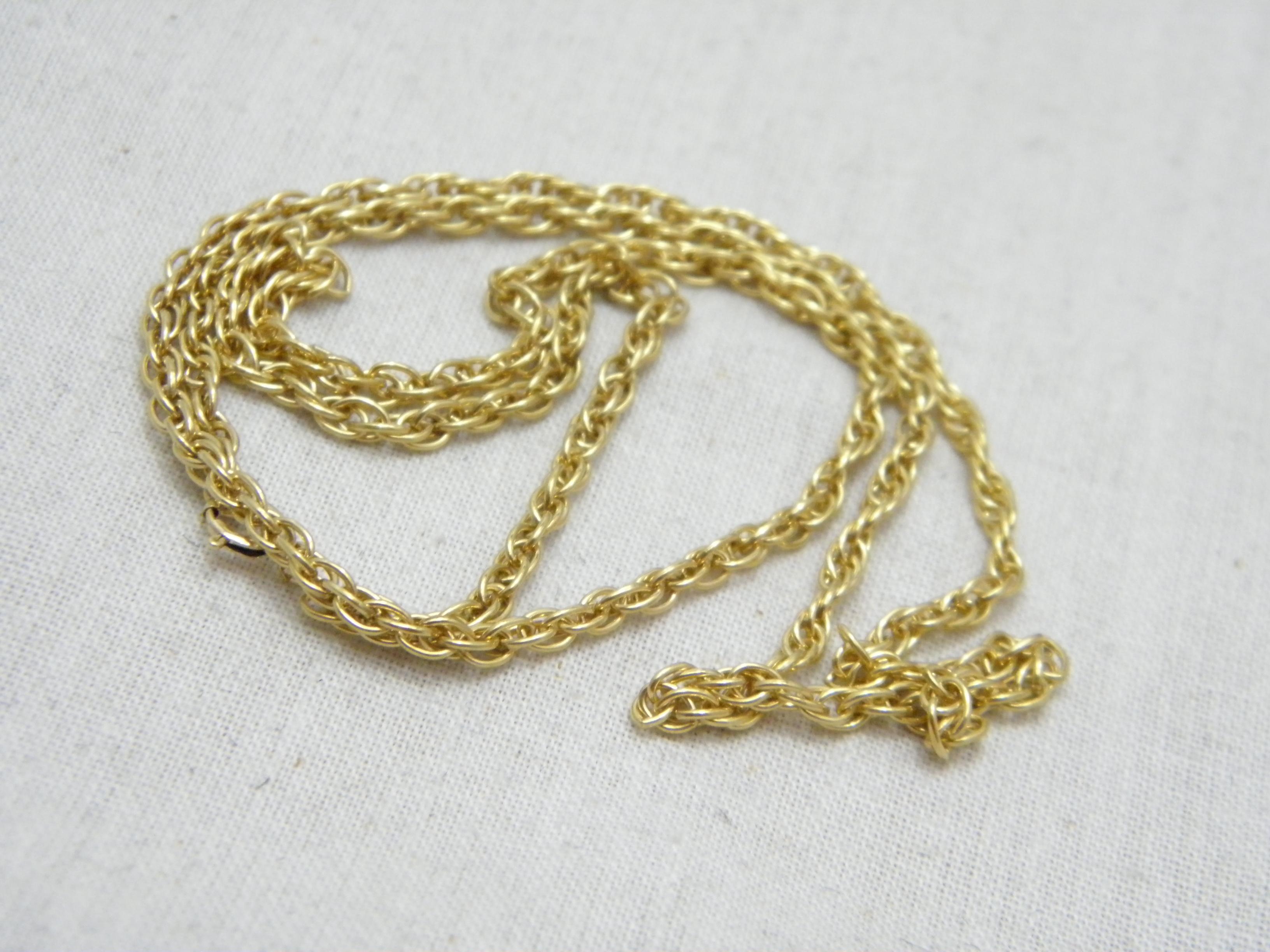 Vintage 9ct Gold Heavy Prince of Wales Rope Necklace Twist Chain 375 For Sale 3