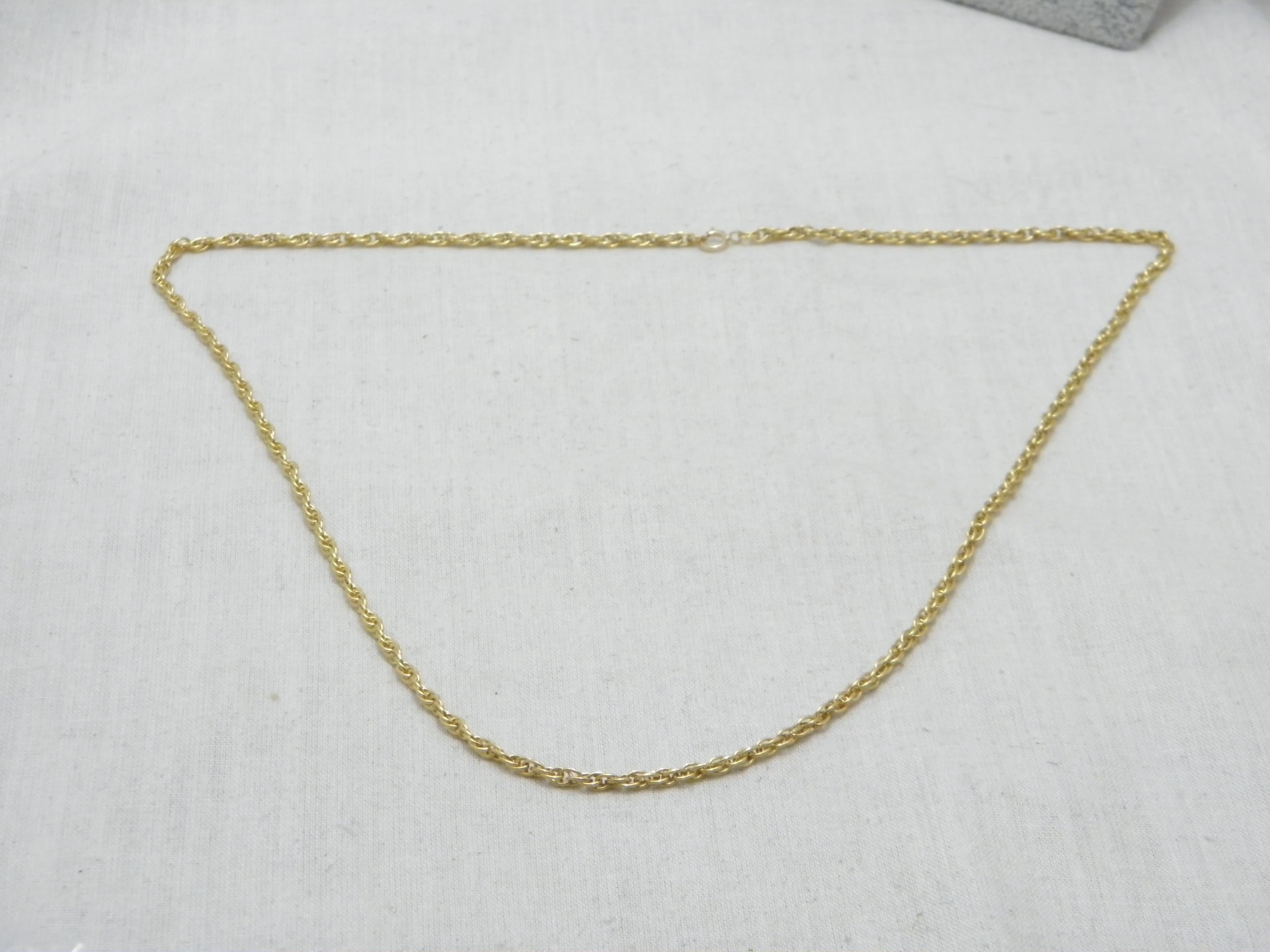 Vintage 9ct Gold Heavy Prince of Wales Rope Necklace Twist Chain 375 For Sale 1
