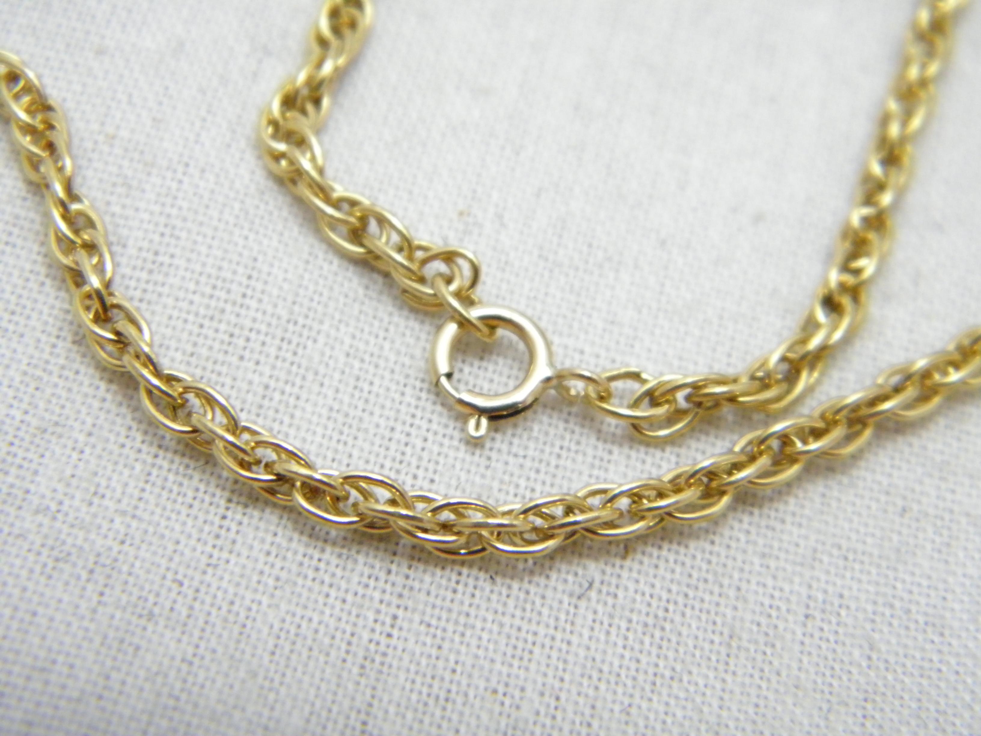 Vintage 9ct Gold Heavy Prince of Wales Rope Necklace Twist Chain 375 For Sale 2