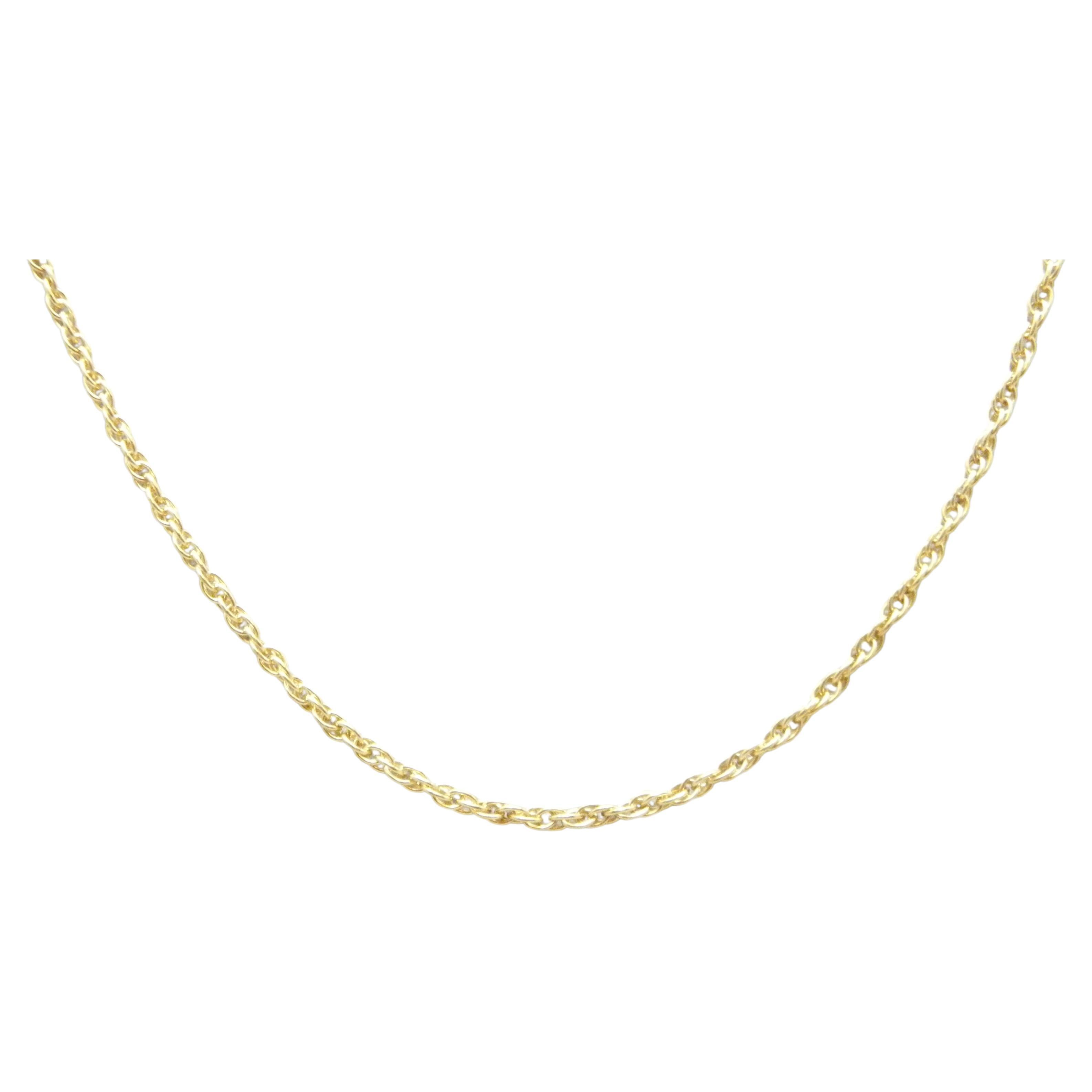 Vintage 9ct Gold Heavy Prince of Wales Rope Necklace Twist Chain 375 For Sale