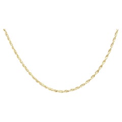 Retro 9ct Gold Heavy Prince of Wales Rope Necklace Twist Chain 375