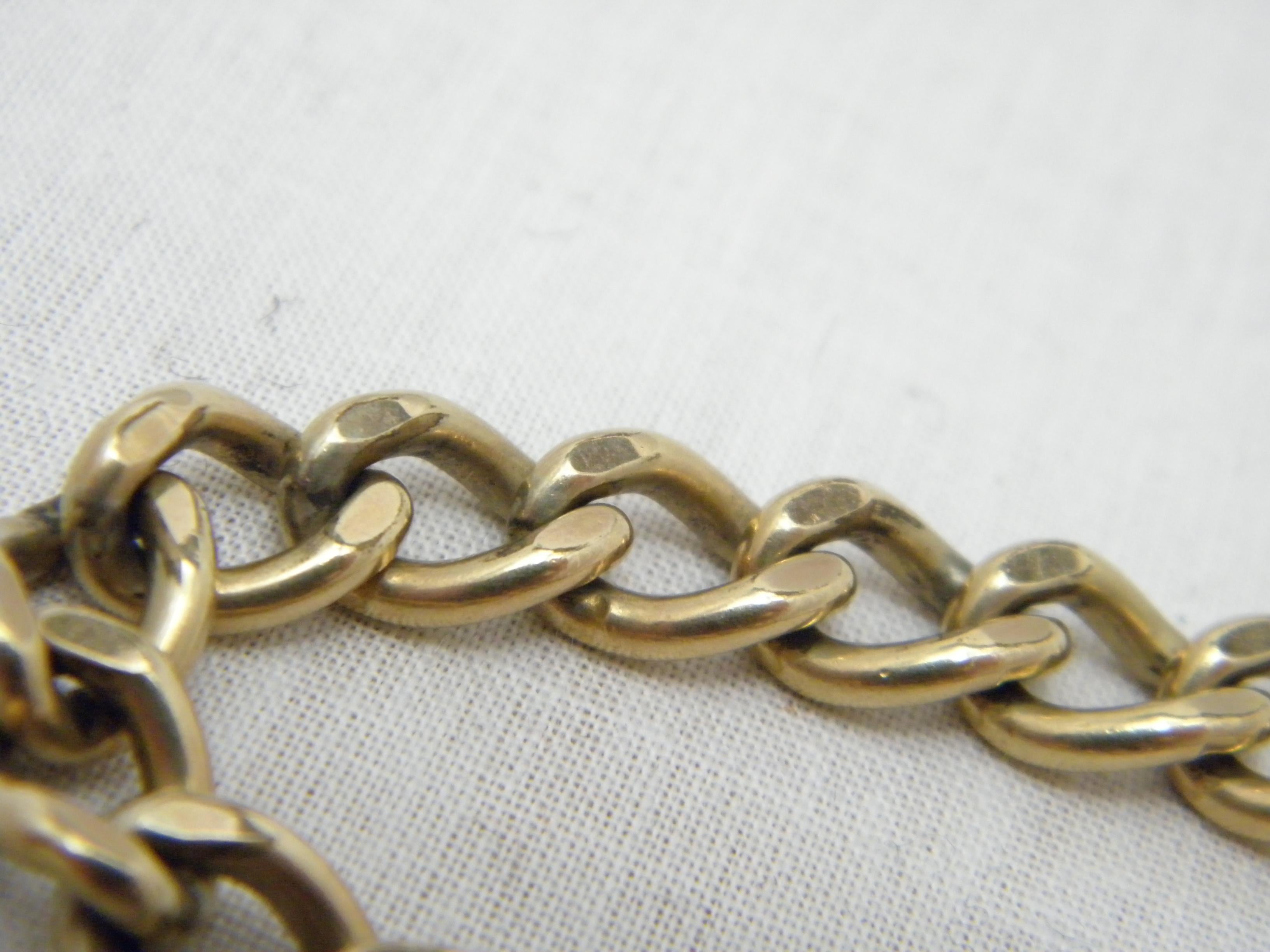 9 Karat Gold Schweres rundes geschwungenes Padlock-Armband 375 Reinheit Thick 24g im Angebot 3
