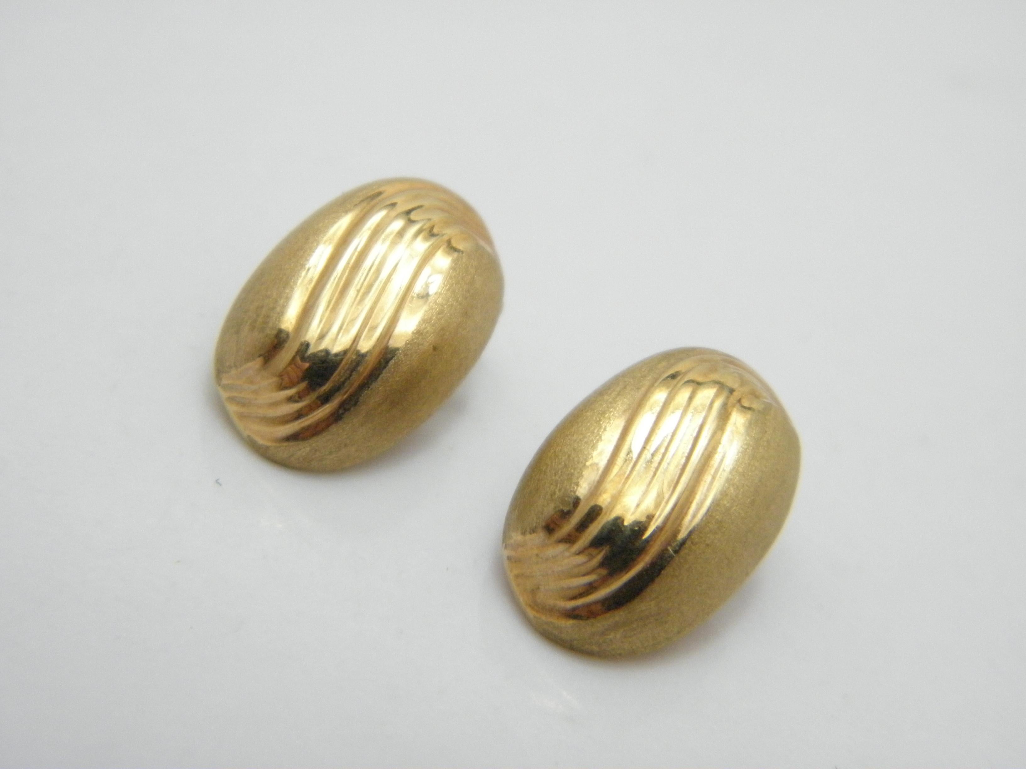 gold coffee bean earrings