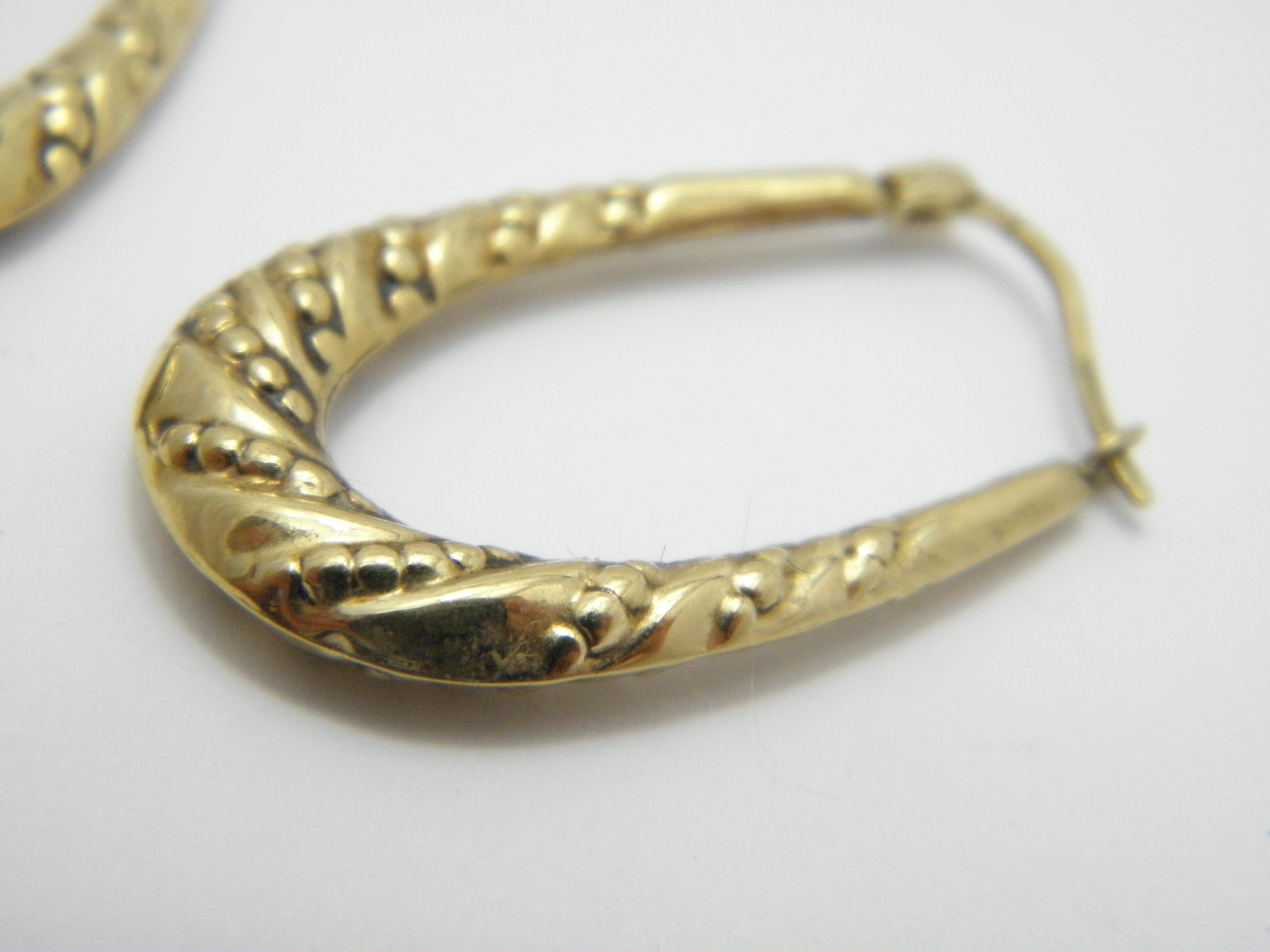 9ct gold earrings hoops