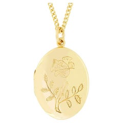 Vintage 9ct Gold Locket Pendant, hallmarked 1971