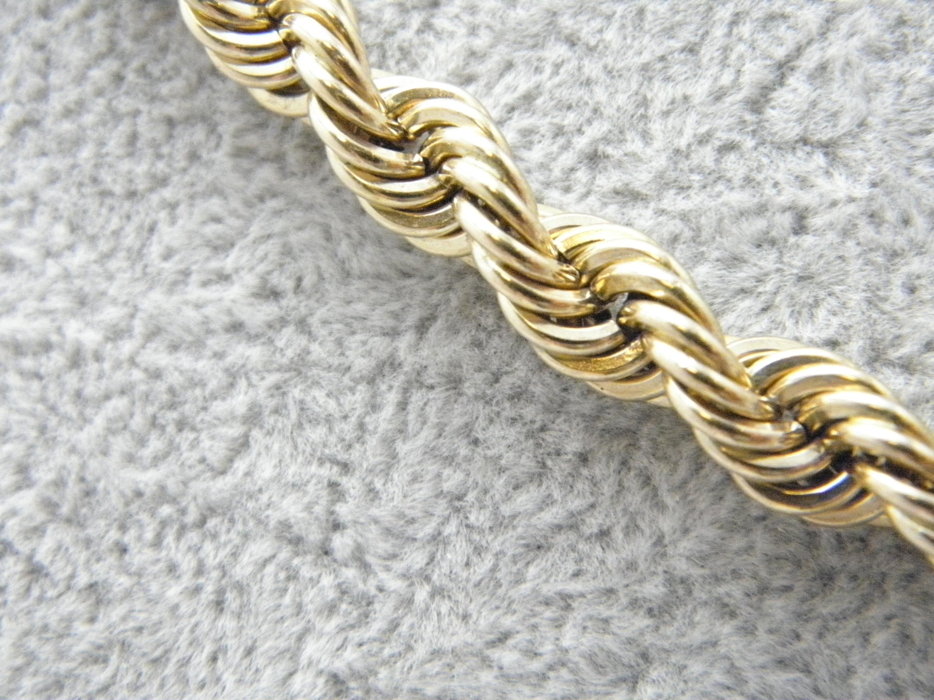 Vintage 9ct Gold Massive 98.1g Rope Chain Necklace 32 Inch 375 Purity ...