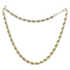 Retro 9ct Gold Massive 98.1g Rope Chain Necklace 32 Inch 375 Purity Rapper